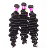 High Quality 5x5 Loose Deep Wave Closure with 3 PCS Brazilian Bundles