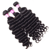 High Quality 5x5 Loose Deep Wave Closure with 3 PCS Brazilian Bundles