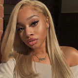 Long Silk Straight #27B Virgin Hair 180% Density 13x4 Transparent Lace Front Wigs