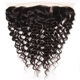 High Quality Deep Wave 13x4 Ear to Ear Lace Frontal with 3 PCS Brazilian Bundles
