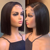 Straight Bob 13x6 Lace Front 100% Virgin Human Hair Wig Pre-Pluceked