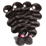 Body Wave 3pcs Bundles with 13x4 Frontal Remy Human Hair Weave with Frontal