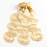 Brazilian 613 Blonde Body Wave 4x4 Closure with 3 PCS Top Quality Bundles