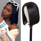Straight Bob Lace Front Wigs 100% Virgin Human Hair for Black Women