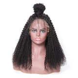 Kinky Curly Virgin Hair 200% Density Transparent Lace Front Human Hair Wigs