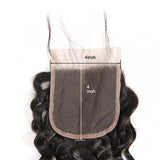 Deep Wave Virgin Hair 4x4 Transparent Lace Closure