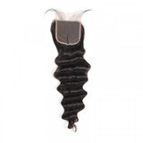 Loose Deep Wave Virgin Hair 4x4 Transparent Lace Closure