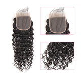 Deep Wave Virgin Hair 4x4 Transparent Lace Closure