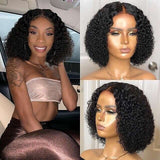 Straight/Curly 150% Density Bob Virgin Human Hair Lace Front Wigs