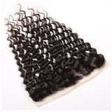 High Quality Deep Wave 13x4 Ear to Ear Lace Frontal with 3 PCS Brazilian Bundles