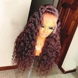 99J Curly 100% Virgin Human Hair 200% Density Lace Front Wigs