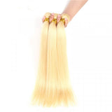 Brazilian 613 Blonde Straight 4x4 Closure with 3 PCS Top Quality Bundles