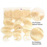 Brazilian 613 Blonde Body Wave 13x4 Lace Frontal with 3 PCS Top Quality Bundles