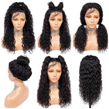 Super Nartual Swiss HD Lace Front Water Wave 100% Virgin Human Hair Wig