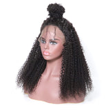 Kinky Curly Virgin Hair 200% Density Transparent Lace Front Human Hair Wigs