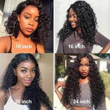 Super Nartual Swiss HD Lace Front Water Wave 100% Virgin Human Hair Wig