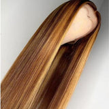 Classic Straight Highlight 180% Density Lace Front Wigs 100% Virgin Human Hair