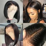 Straight Bob Lace Front Wigs 100% Virgin Human Hair for Black Women