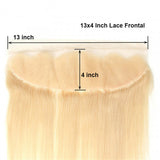 613 Blonde Straight Brazilian Virgin Hair 13x4 Lace Frontal