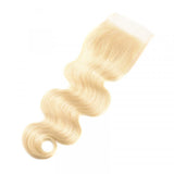 613 Blonde Body Wave Virgin Hair 4x4 Free Part Closure