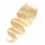 613 Blonde Body Wave Virgin Hair 4x4 Lace Closure