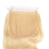 613 Blonde Body Wave Virgin Hair 4x4 Lace Closure