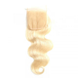 613 Blonde Body Wave Virgin Hair 4x4 Lace Closure