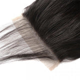 Straight 3pcs Bundles with 5x5 Closure Remy Human Hair Weave with Closure