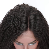 Kinky Curly Virgin Hair 200% Density Transparent Lace Front Human Hair Wigs