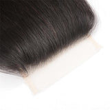 Straight 3pcs Bundles with 4x4 Closure Remy Human Hair Weave with Closure