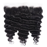 Loose Deep Wave 13x4 Ear to Ear Lace Frontal with 3 PCS Brazilian Bundles