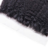 Brazilian Kinky Straight 13x4 Ear to Ear Lace Frontal with 3 PCS Top Quality Bundles