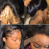 Straight Bob Lace Front Wigs 100% Virgin Human Hair for Black Women