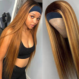 Affordable Glueless Straight Highlight Headband Wigs Beginner Friendly Wigs