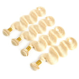 613 Blonde Virgin Hair Weave Body Wave 4 Bundles Deals High Quality Extensions