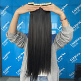 Cardinahair Straight Tape In Human Hair Extensions Skin Weft Hair Extensions
