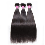 Straight 3pcs Bundles with 13x4 Frontal Remy Human Hair Weave with Frontal