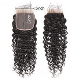 Peruvian Deep Wave 5x5 Lace Closure with Baby Hair