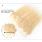 Brazilian 613 Blonde Straight 13x4 Lace Frontal with 3 PCS Top Quality Bundles