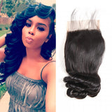 Loose Wave Virgin Hair 4x4 Transparent Lace Closure