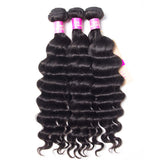 High Quality 5x5 Loose Deep Wave Closure with 3 PCS Brazilian Bundles