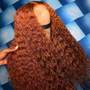 Hot Girl! Ginger Orange Romantic Wave Lace Frontal Lace Wig