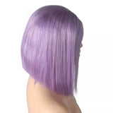 Luxurious Lavender Purple Short Bob Lace Front Wigs 100% Virgin Human Hair Wigs