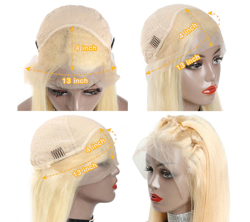 16-30Inch Half Blonde&Half Black/Half Pink&Half Red 13x4 Lace Front Wigs