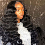 Affordable 20-30inch 150% Density Loose Wave 13x4 Lace Front Wigs with Baby Hair