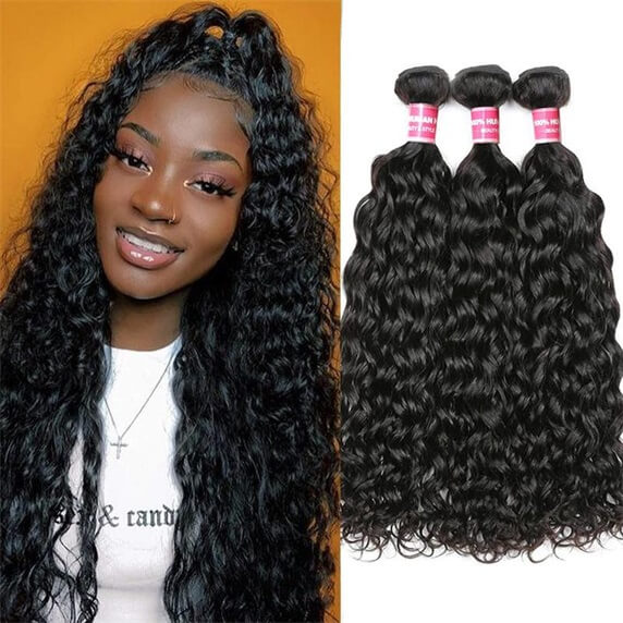 Malaysian 3pcs Bundles Water Wave Weave Virgin Hair Extension 3 Bundle Deals