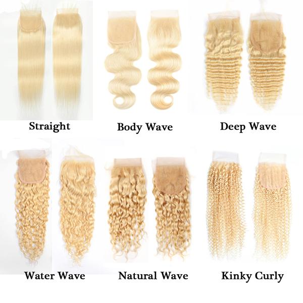 613 Blonde 4X4 Transparent Lace Closure