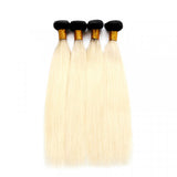 4pcs Bundles 1B/613 Blonde Virgin Hair Weave Straight 4 Bundles Deals