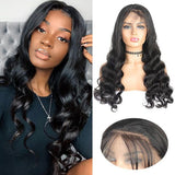 Body Wave 5x5 Closure Wigs 12A Virgin Human Hair Lace Wigs