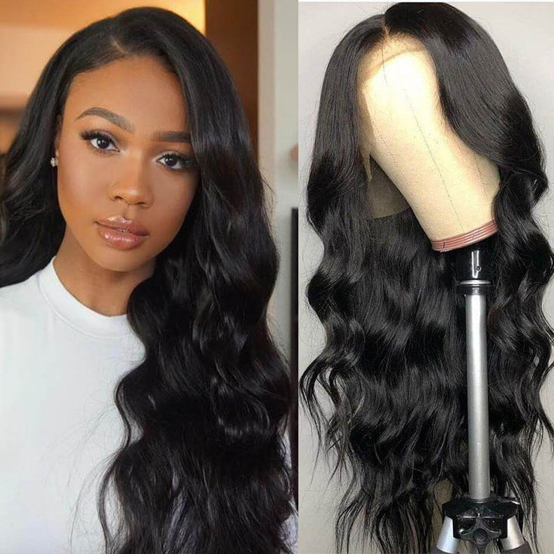 Body Wave 12A Virgin Human Hair Lace Front Wigs For Black Women Daily Wear